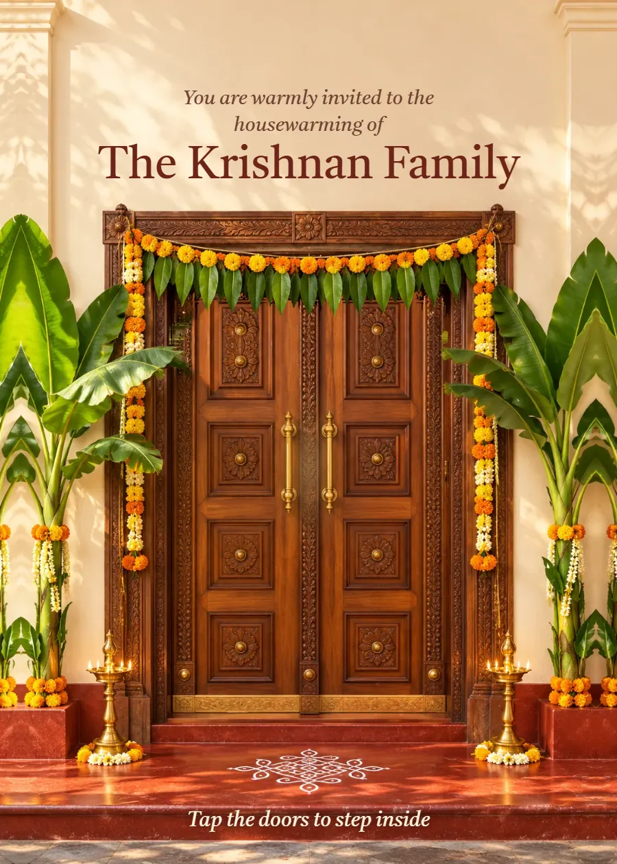 Kalash: the invitation's opening screen