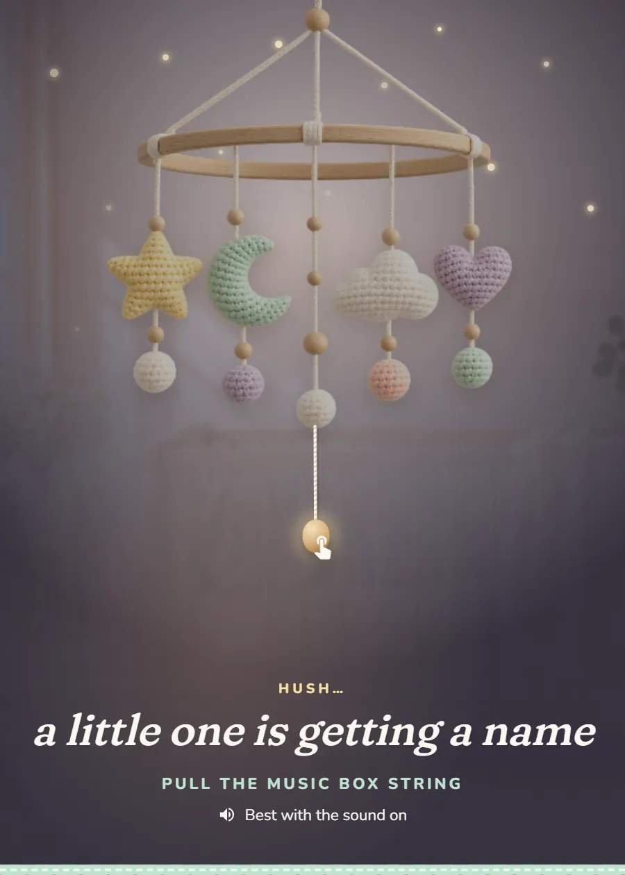 Twinkle: the invitation's opening screen